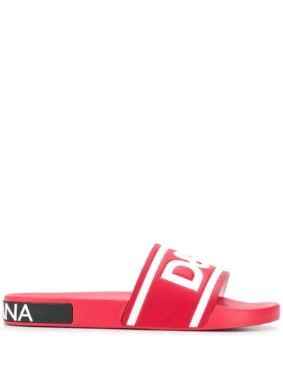 Dolce & Gabbana Logo Slides In Red