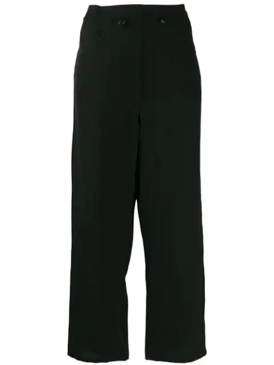 Anntian Drawstring Waist Trousers - Black