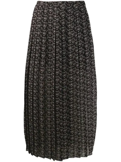 See By Chloé Micro Bisou Print Skirt In Black