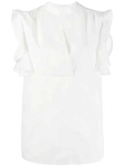 See By Chloé Ruffled Sleeve Blouse In White