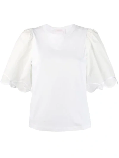 See By Chloé Flared Sleeves T-shirt In White