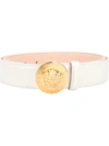 Versace Medusa Motif Belt In White