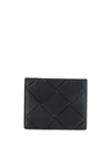 Bottega Veneta Intrecciato Leather Card Case In Black