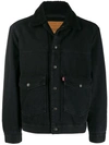 Levi's Shearling Lined Denim Jacket In Black