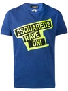Dsquared2 Graphic Print T-shirt In Blue
