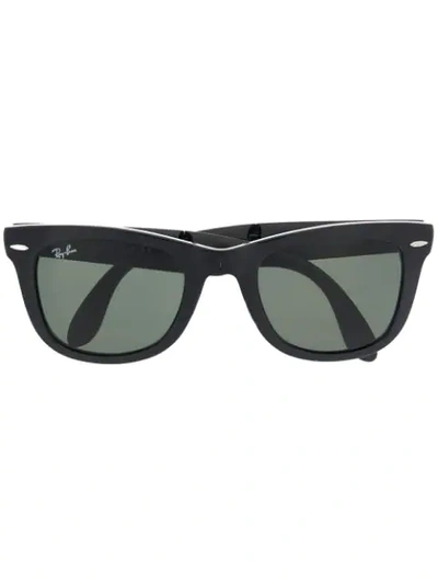 Ray Ban Wayfarer Folding Sunglasses In Black