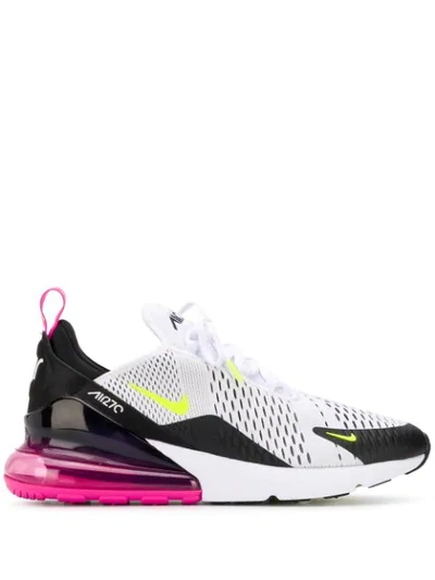 Nike Mesh Detail Sneakers In White/ Volt/ Black/ Fuchsia