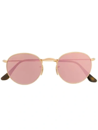 Ray Ban Round Sunglasses In Gold