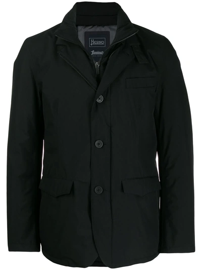 Herno Layered Down Jacket In Black