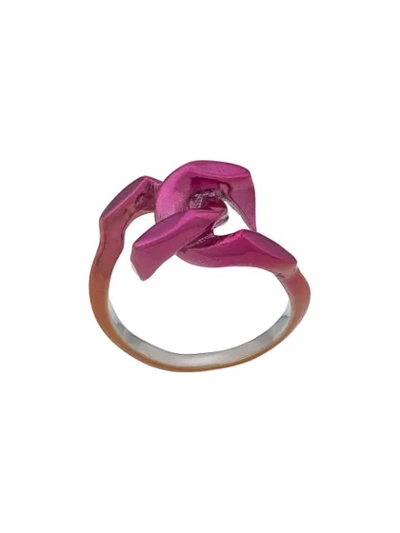 Annelise Michelson Tiny Dechainee Ring In Pink