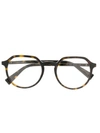 Dolce & Gabbana Tortoiseshell Round Frame Glasses In Brown