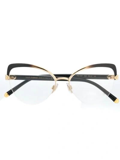 Dolce & Gabbana Cat Eye Glasses In Black