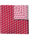 Fendi Monogram Scarf In Red