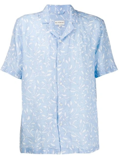 Bluemint Leaf Print Shirt In Blue