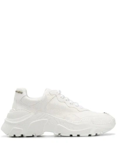 Philipp Plein Runner Crystal Sneakers In White