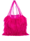 N°21 Classic Shopper With Feathers In Pink