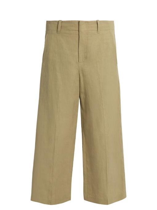 vince flat front crop trousers