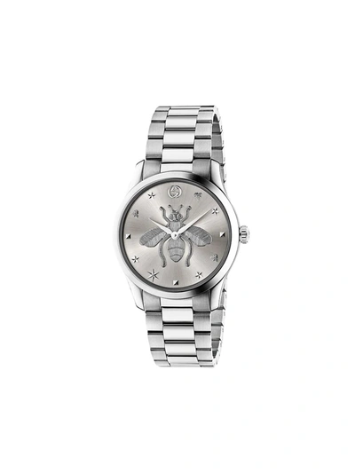 Gucci Ya1264126 G-timeless Strainless Steel Watch In Silver
