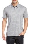 Tommy Bahama Pacific Shore Striped Classic Fit Polo Shirt In Shadow Heather