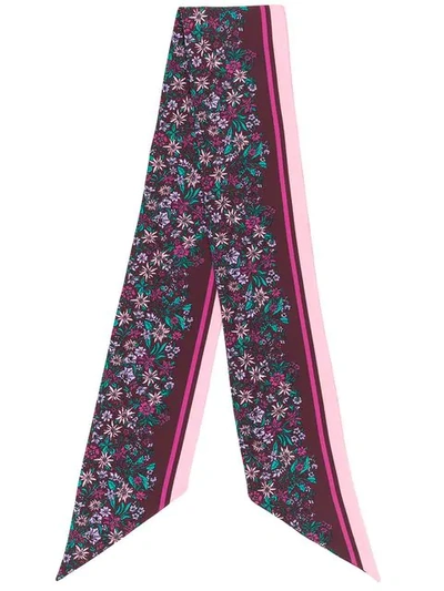 Bally Floral Print Tie Scarf - Pink
