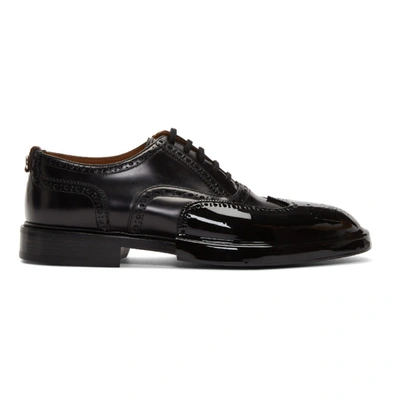 Burberry Toe Cap Detail Leather Oxford Brogues - 黑色 In Black