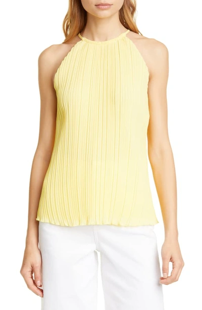 Ted Baker Lohloh Pleated Top In Yellow