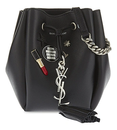 Yves Saint Laurent, Bags, Yves Saint Laurent Monogramme Bourse Mini  Embellished Leather Bucket Bag