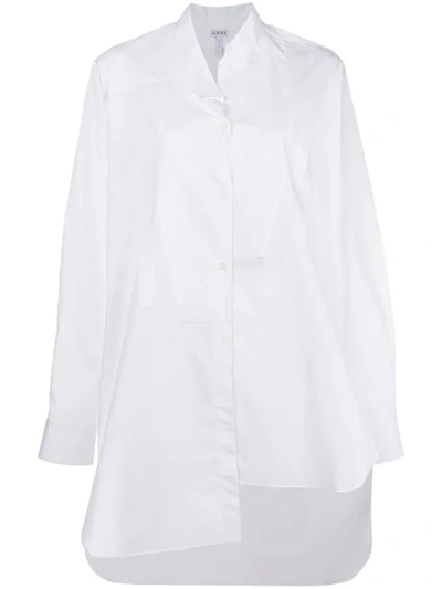 Loewe Long Asymmetric Shirt In White