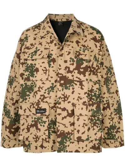 We11 Done Camouflage Jacket In Neutrals