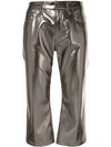 We11 Done Capri Trousers In Silver