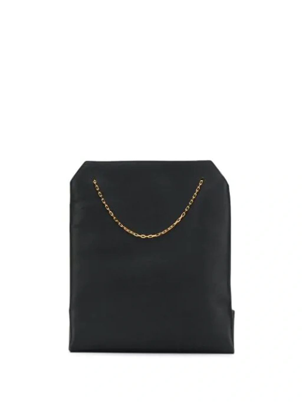 The Row Small Lunch Bag In Calfskin Leather In Black ModeSens