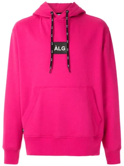Àlg Logo Patch Oversized Hoodie - Pink