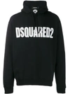 Dsquared2 Logo Hooded Sweater In Black