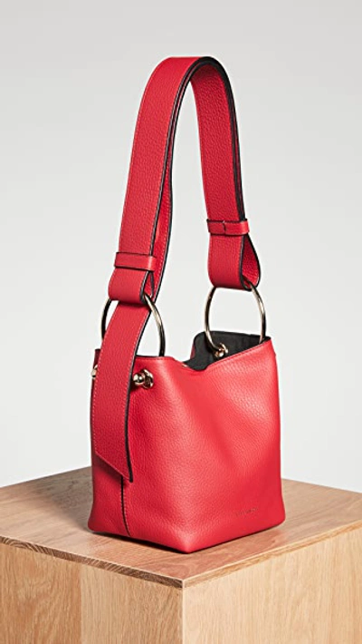 Strathberry Lana Nano Bucket Bag - Ruby