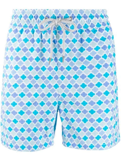 Love Brand Printed Swim Shorts In Blue