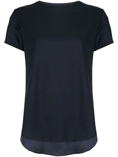 Aspesi Satin-panelled T-shirt - Blue