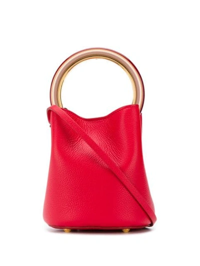Marni Soft Cross-body Leather Bag In Red