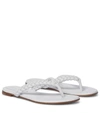 Gianvito Rossi Tropea Braided-leather Flip Flops In White