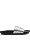 Adidas Originals Adidas Women's Adilette Comfort Slide Sandals In Metallic