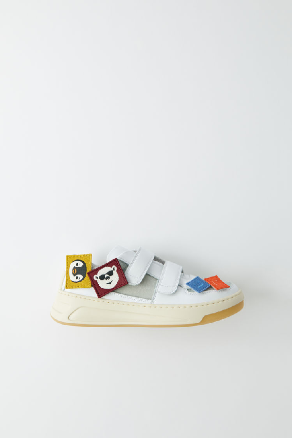 acne velcro sneakers white
