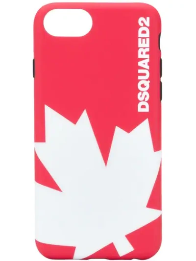 Dsquared2 Maple Leaf Rubber Iphone X/xs Case In Red