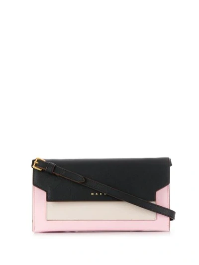 Marni Trunk Gusset Wallet In Pink