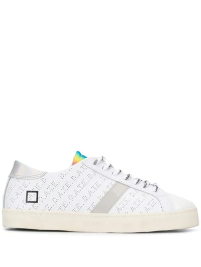 Date D.a.t.e. Logo Perforated Sneakers - White