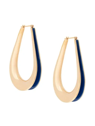 Annelise Michelson Ellipse S Enamel Hoops - Gold