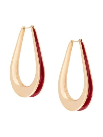 Annelise Michelson Ellipse S Enamel Hoops In Gold