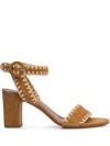 Tabitha Simmons Leticia Whipstitched Sandals In Brown