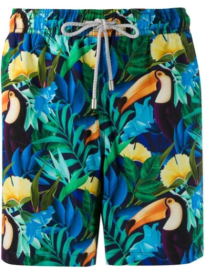 Bluemint Bird Of Paradise Print Swim Shorts In Blue