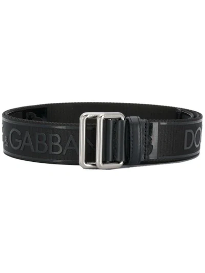 Dolce & Gabbana Logo Belt In Nero/nero