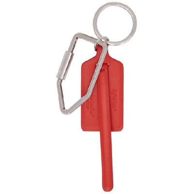 Off-white Zip Tie Keyring In Red