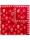 Alexander Mcqueen Skull Scarf - Red